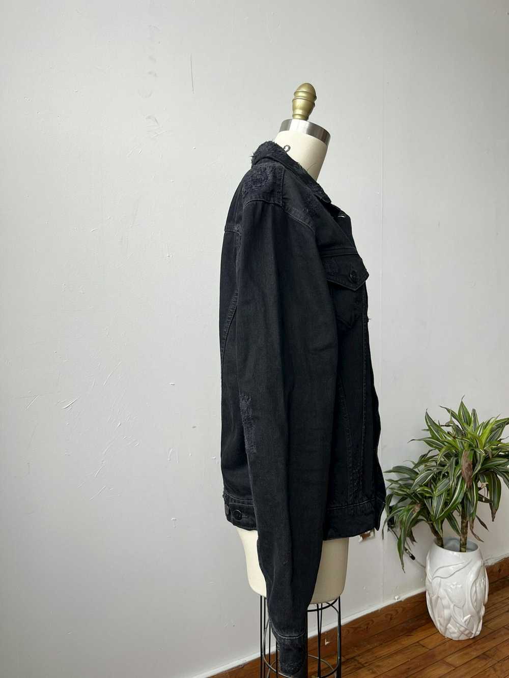 Iro Iro Taney Distressed Denim Jacket in Black - image 5