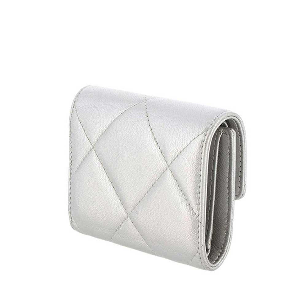 Chanel CHANEL Lambskin 19 Flap Trifold Wallet Sma… - image 2
