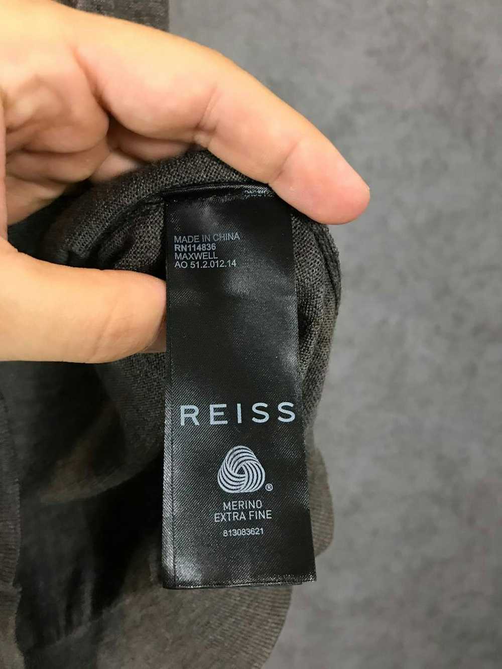 Reiss Reiss merino wool polo tee - image 5