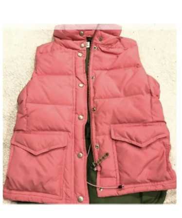 J.Crew Jcrew pink and green puffer vest.