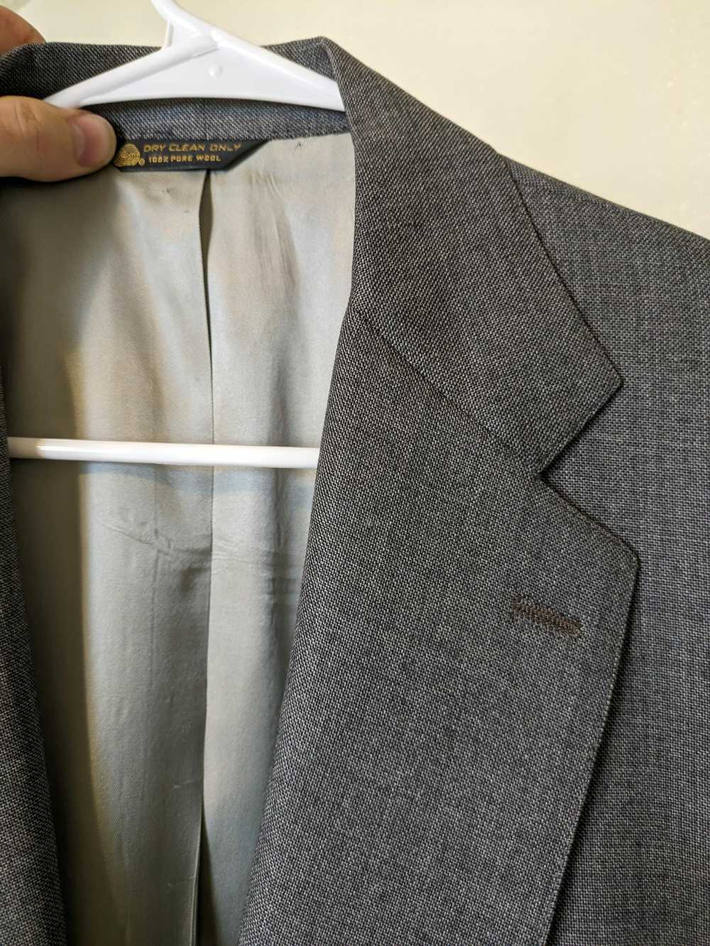 Bullock & Jones B&J Charcoal Grey 100% Wool Suit … - image 3