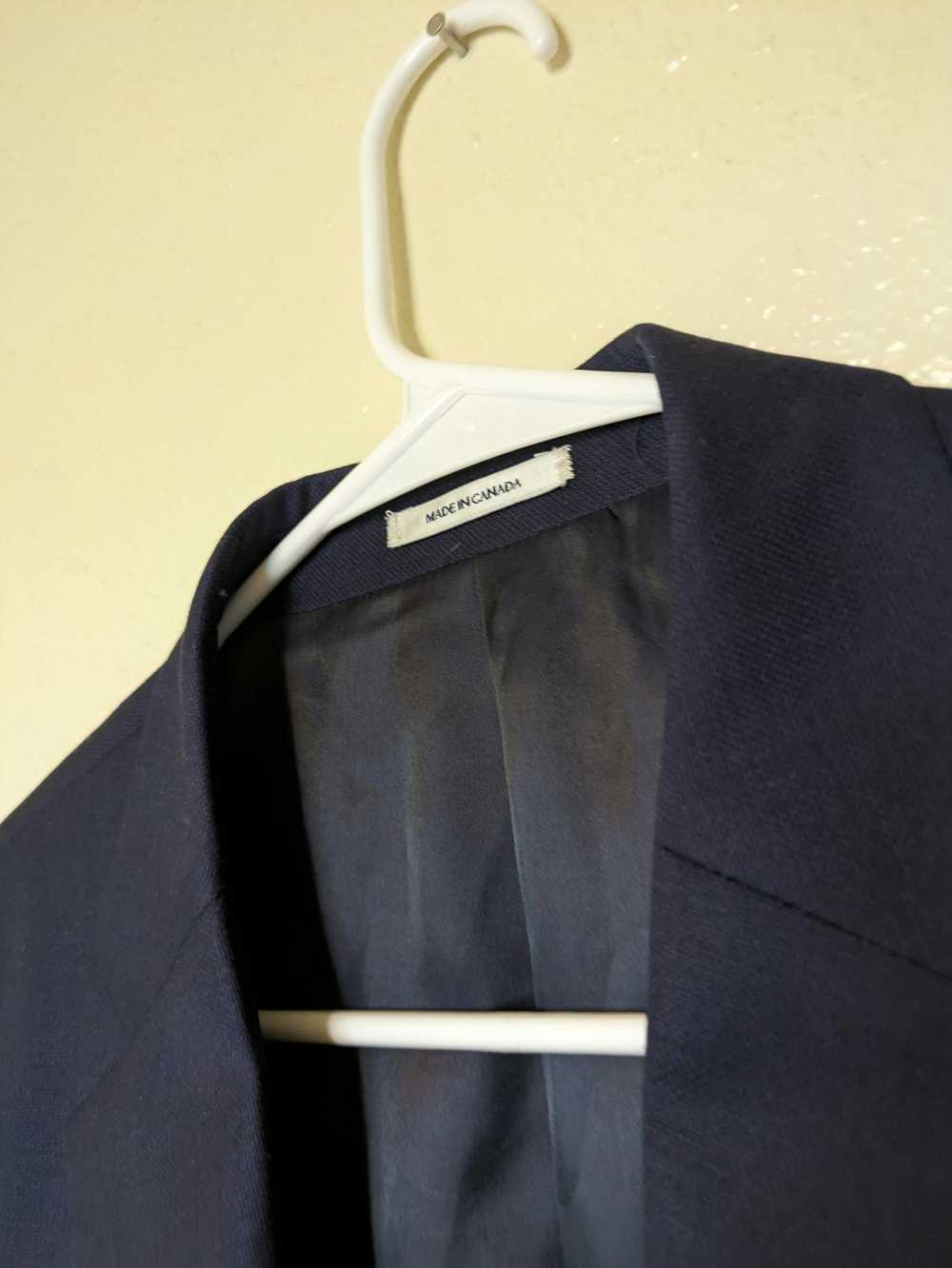 Peter Millar 100% Wool Navy Suit Coat 38R - image 2