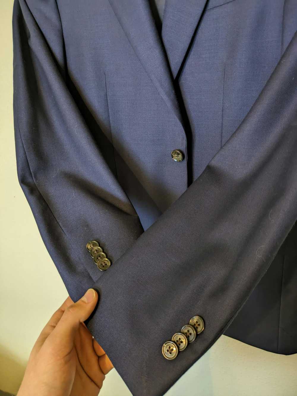 Peter Millar 100% Wool Navy Suit Coat 38R - image 5
