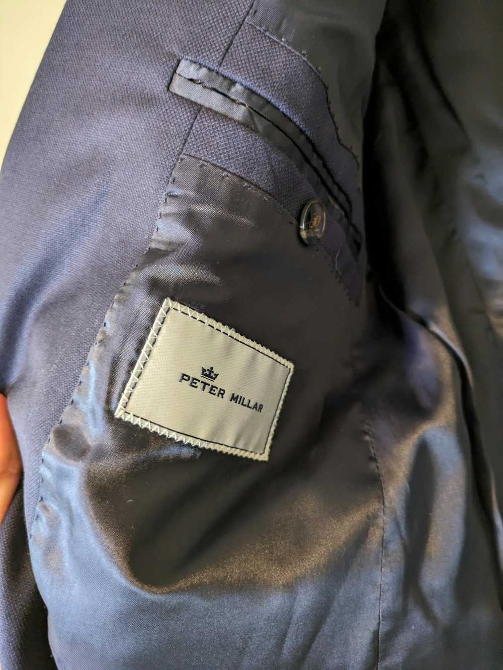 Peter Millar 100% Wool Navy Suit Coat 38R - image 7