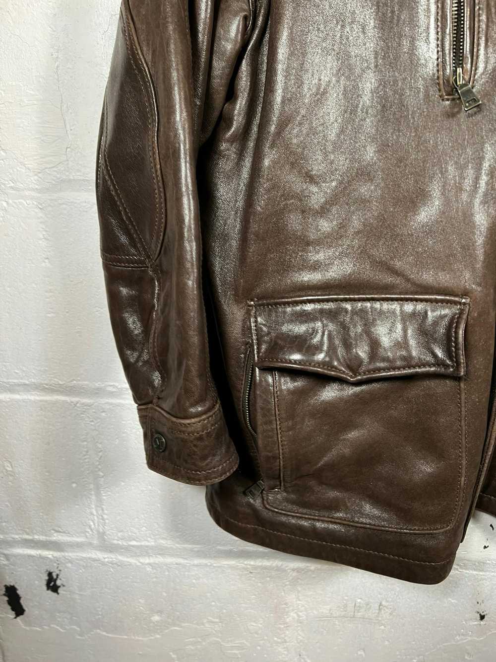 Marc Anthony Marc New York Leather Jacket Fur Col… - image 7