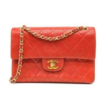 Chanel USED CHANEL Lambskin Quilted Small Double F