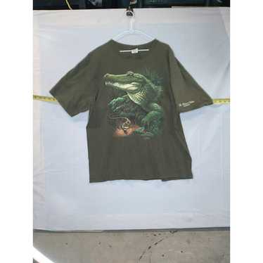 Generic XXL Alligator T Shirt Green Mens Short Sl… - image 1