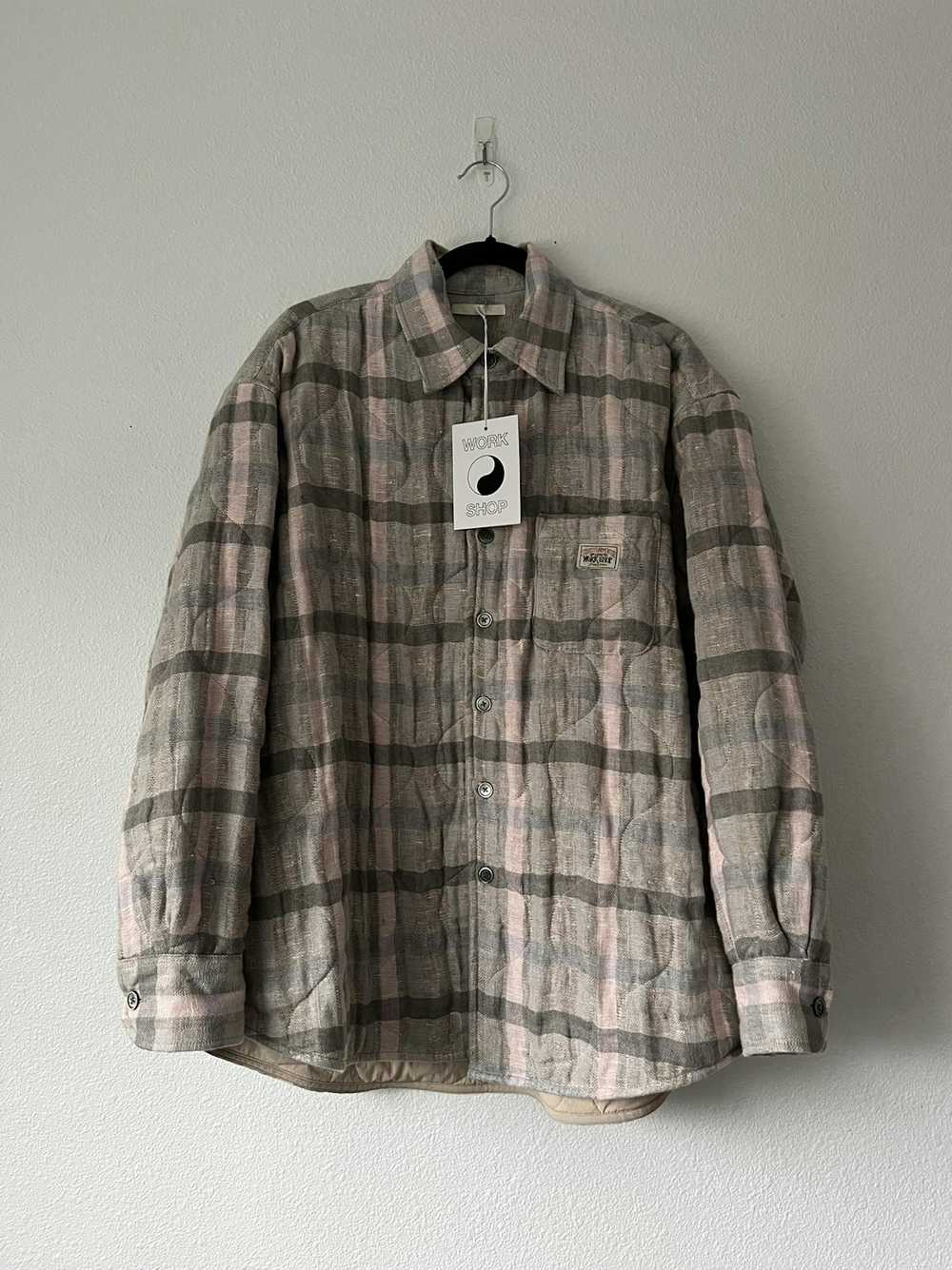 Our Legacy × Stussy Borrowed Jacket Pale Linen Ch… - image 1