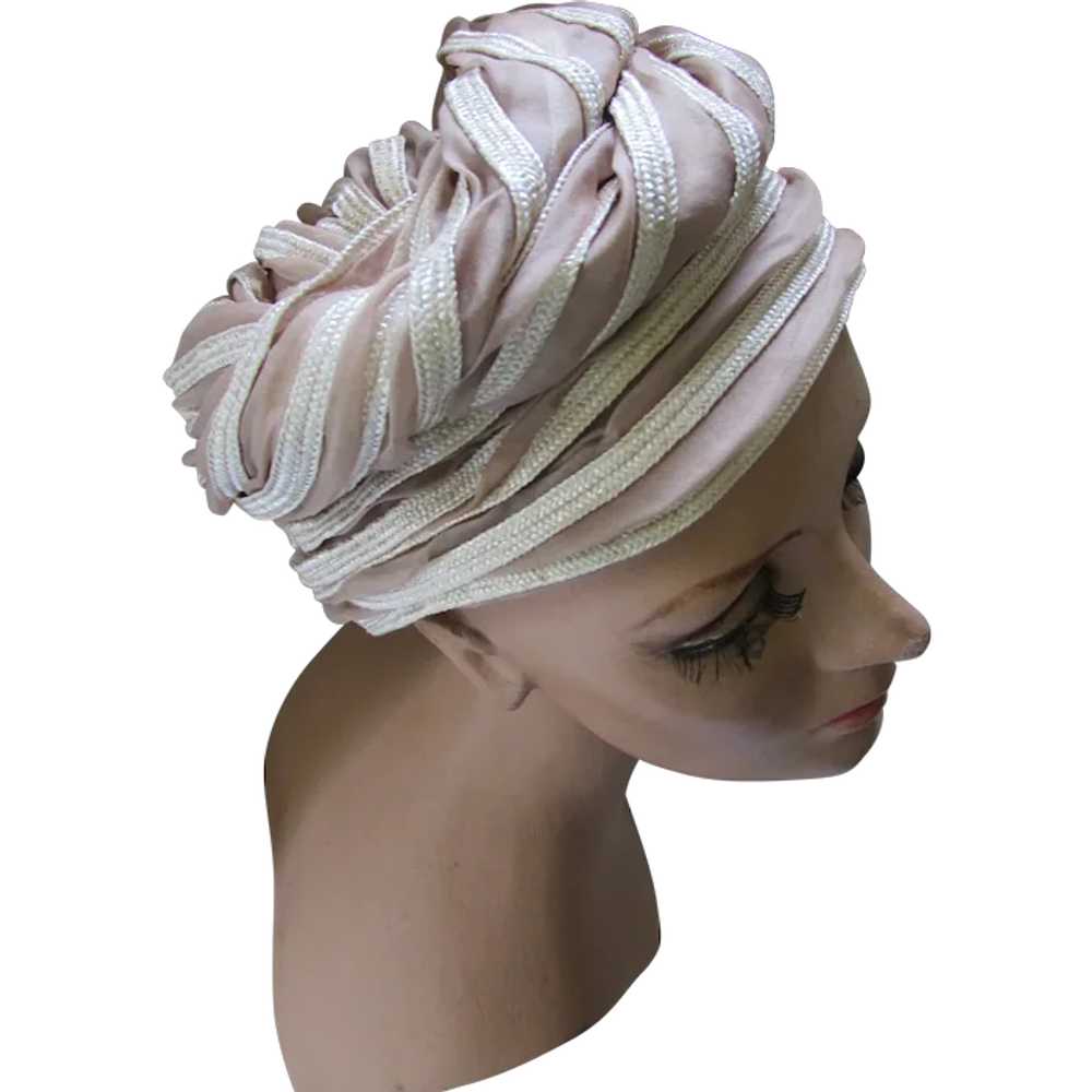 SALE 1960 Era Turban Style Hat Sally Victor Desig… - image 1