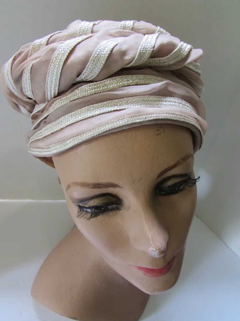 SALE 1960 Era Turban Style Hat Sally Victor Desig… - image 4