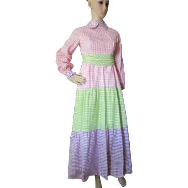 SALE Cutest Ever 1970 Era Country Style Prom Dres… - image 1
