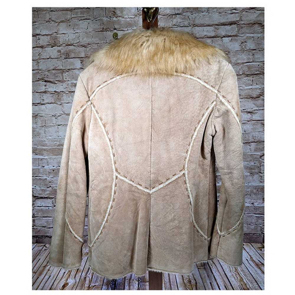 Vintage Guess Genuine Leather Suede Shearling Fau… - image 6