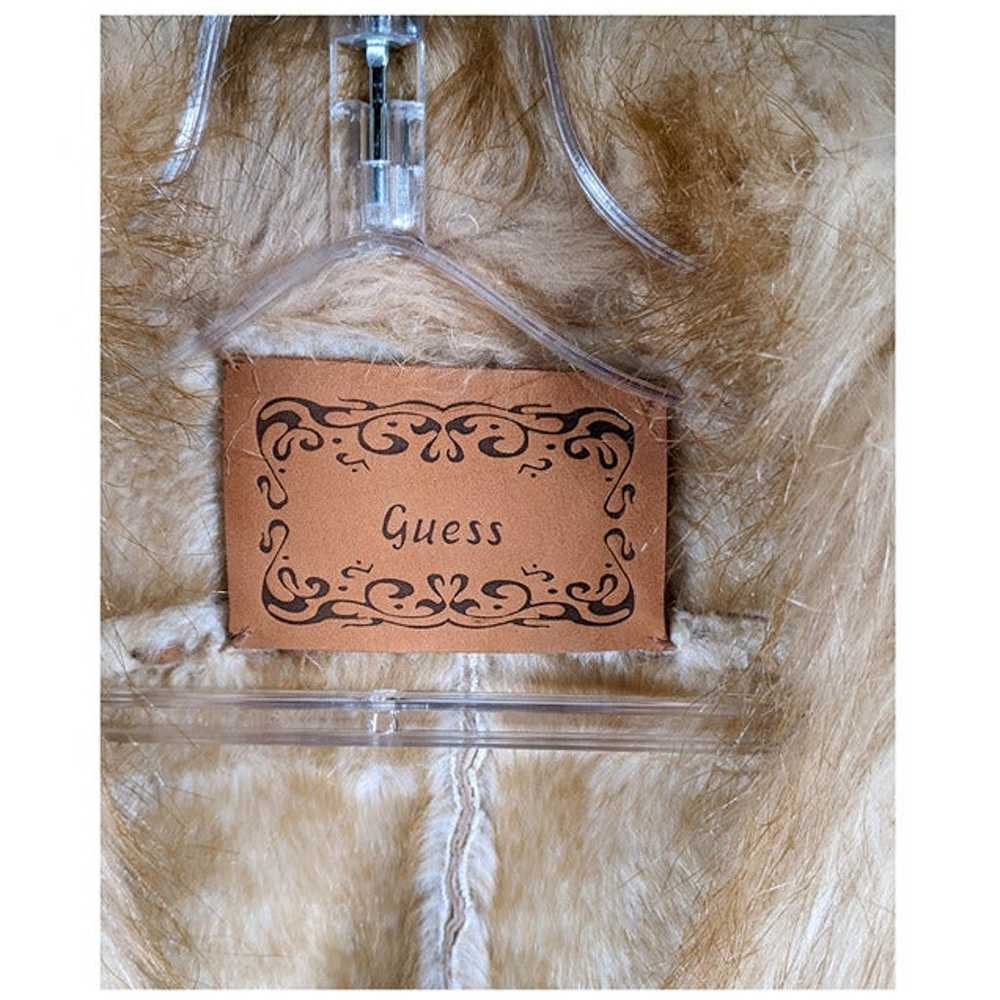 Vintage Guess Genuine Leather Suede Shearling Fau… - image 9