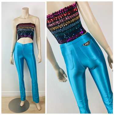 1970s RARE vintage Fredericks of Hollywood high waisted gold disco HOT PANTS  women's size small