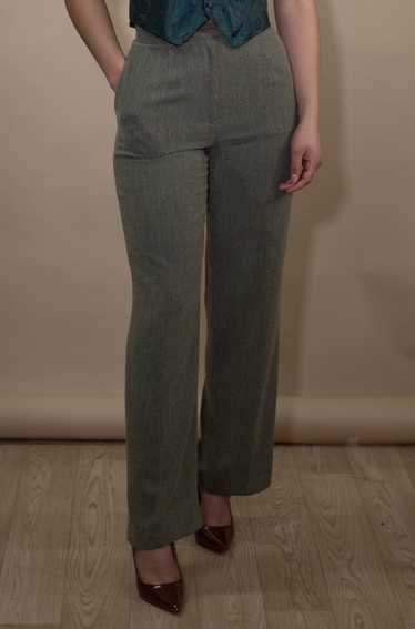 Vintage Pleated Woven Trousers