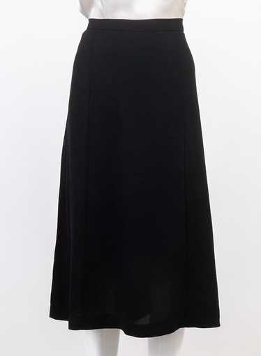 Vintage VTG 1930s 1940s 30s 40s Black Sleek Maxi Skirt