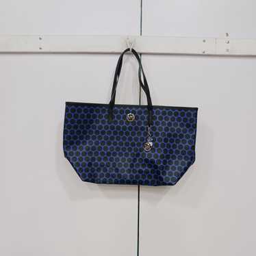 Michael Kors Blue Black Jetset Large purse with k… - image 1