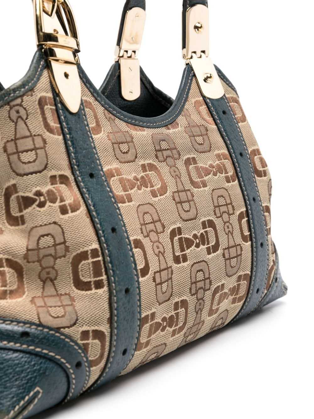 Gucci Pre-Owned 2000 Horsebit canvas shoulder bag… - image 4