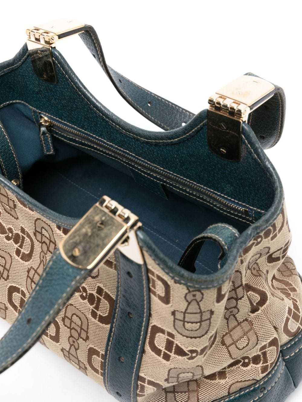 Gucci Pre-Owned 2000 Horsebit canvas shoulder bag… - image 5