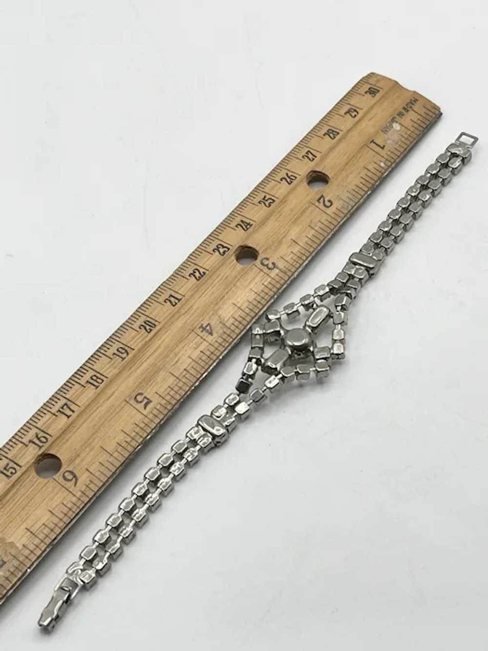 Vintage glass rhinestone bracelet - image 5