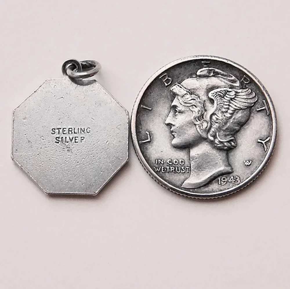 Sterling ST. CHRISTOPHER Vintage Medal Charm - image 2