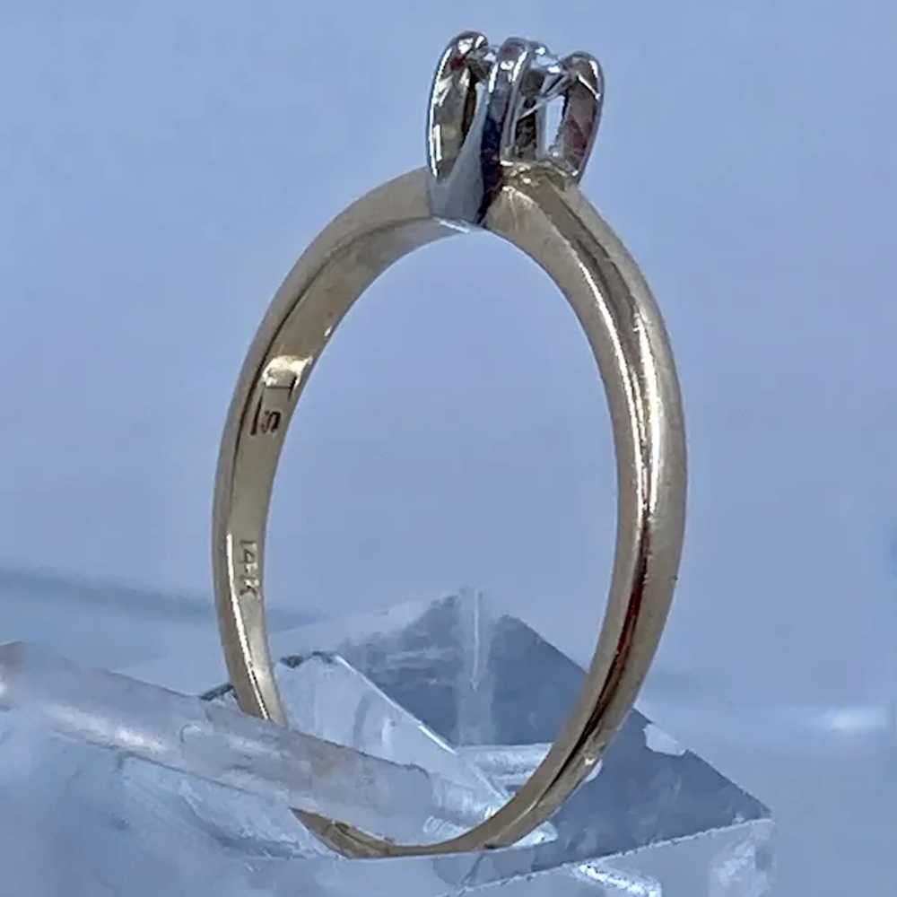 14K Solitaire Diamond .2 Carat Engagement Ring Sz… - image 11
