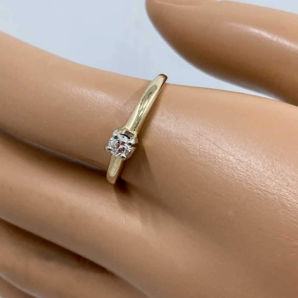 14K Solitaire Diamond .2 Carat Engagement Ring Sz… - image 12
