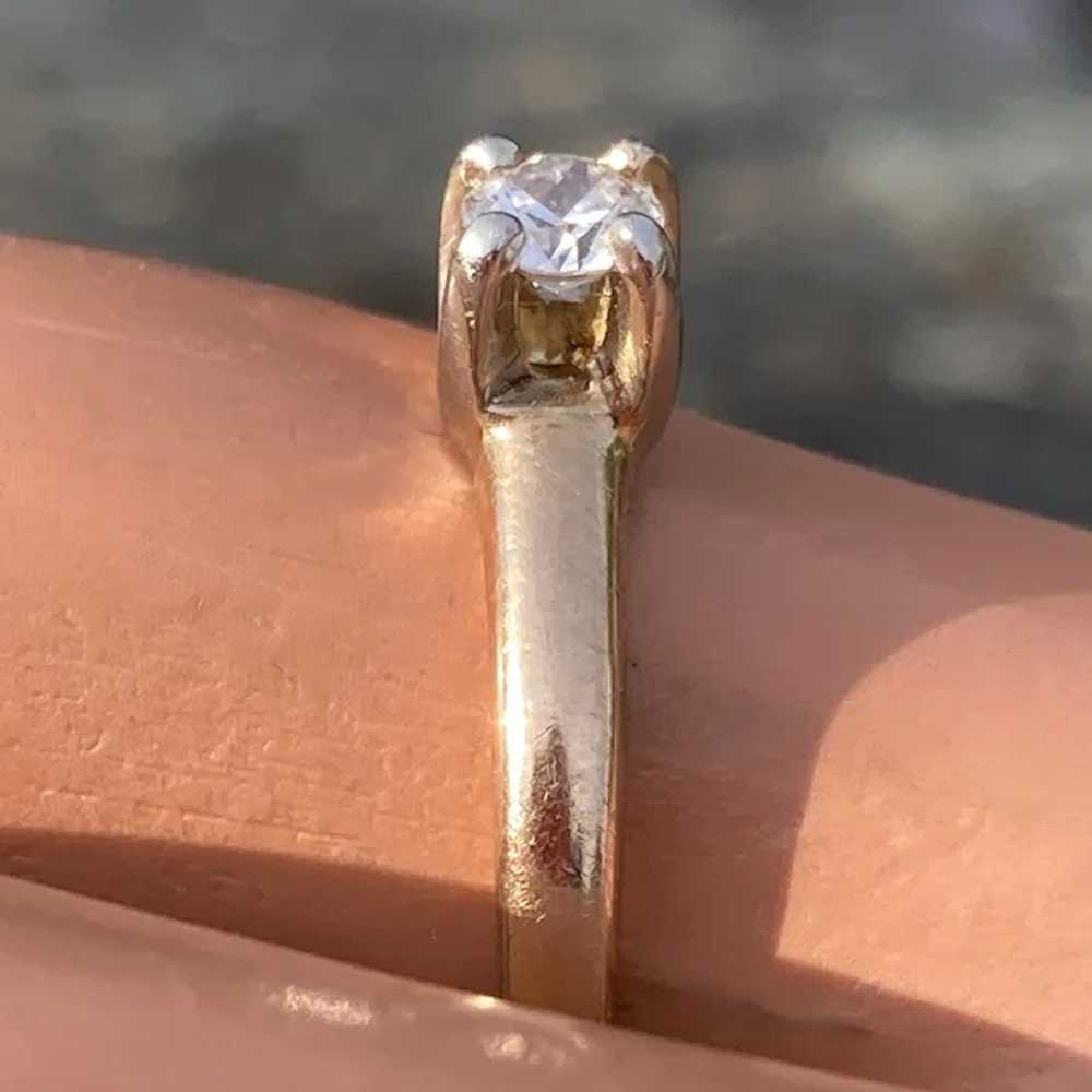14K Solitaire Diamond .2 Carat Engagement Ring Sz… - image 4