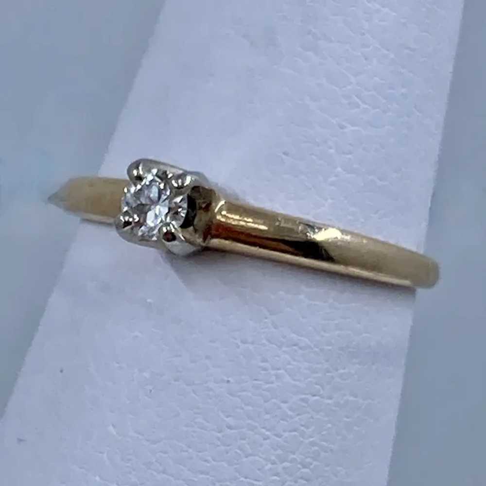 14K Solitaire Diamond .2 Carat Engagement Ring Sz… - image 6