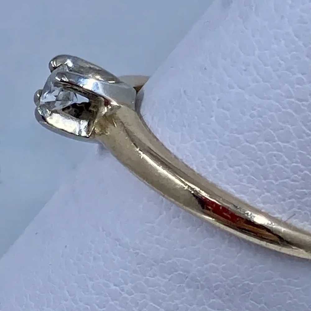 14K Solitaire Diamond .2 Carat Engagement Ring Sz… - image 7