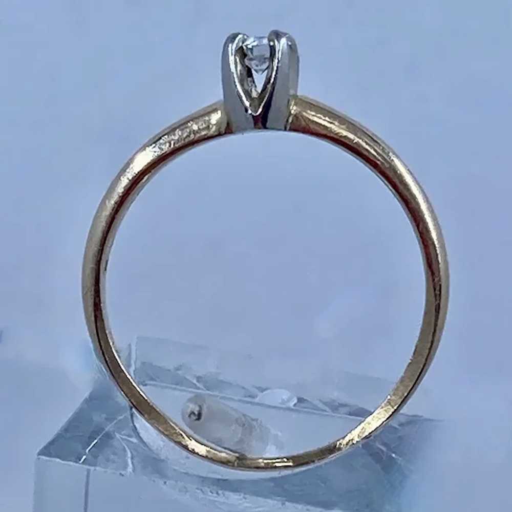 14K Solitaire Diamond .2 Carat Engagement Ring Sz… - image 8