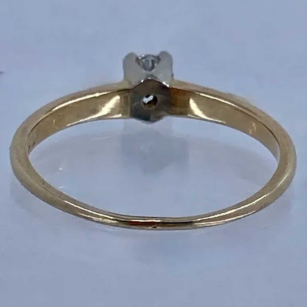 14K Solitaire Diamond .2 Carat Engagement Ring Sz… - image 9