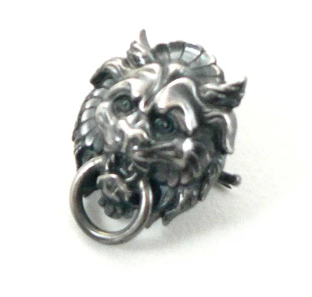 Lion Gargoyle Pin Sterling - image 4