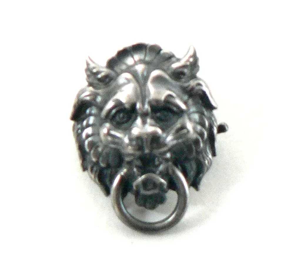 Lion Gargoyle Pin Sterling - image 5