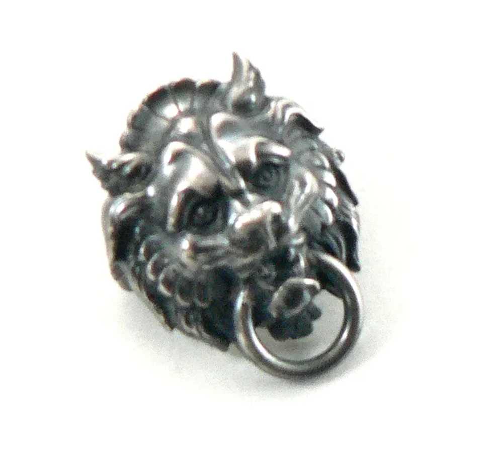 Lion Gargoyle Pin Sterling - image 6