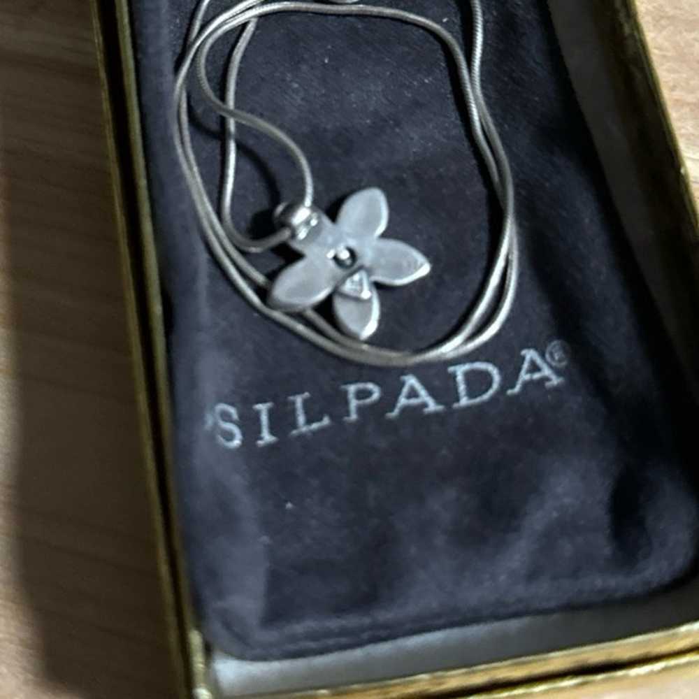 SILPADA DAISY FLOWER PENDANT VINTAGE STERLING NEC… - image 4