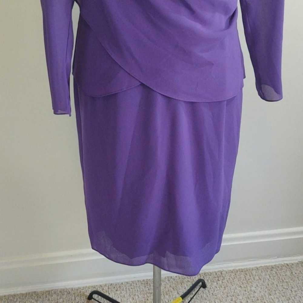 Vintage Ursula of Switzerland Purple Dress Sz 10 - image 3