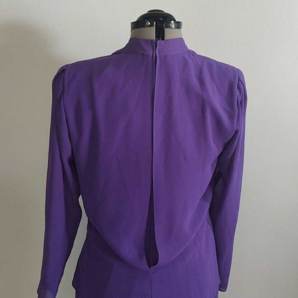 Vintage Ursula of Switzerland Purple Dress Sz 10 - image 7
