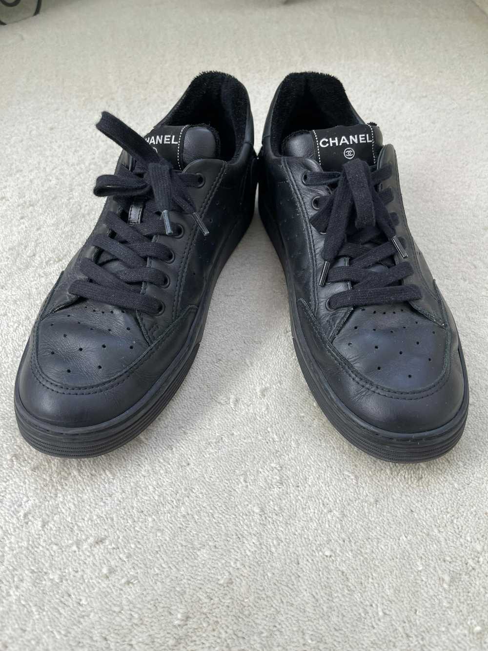 Chanel Chanel Low Top Black Leather Men's Sneaker… - image 7