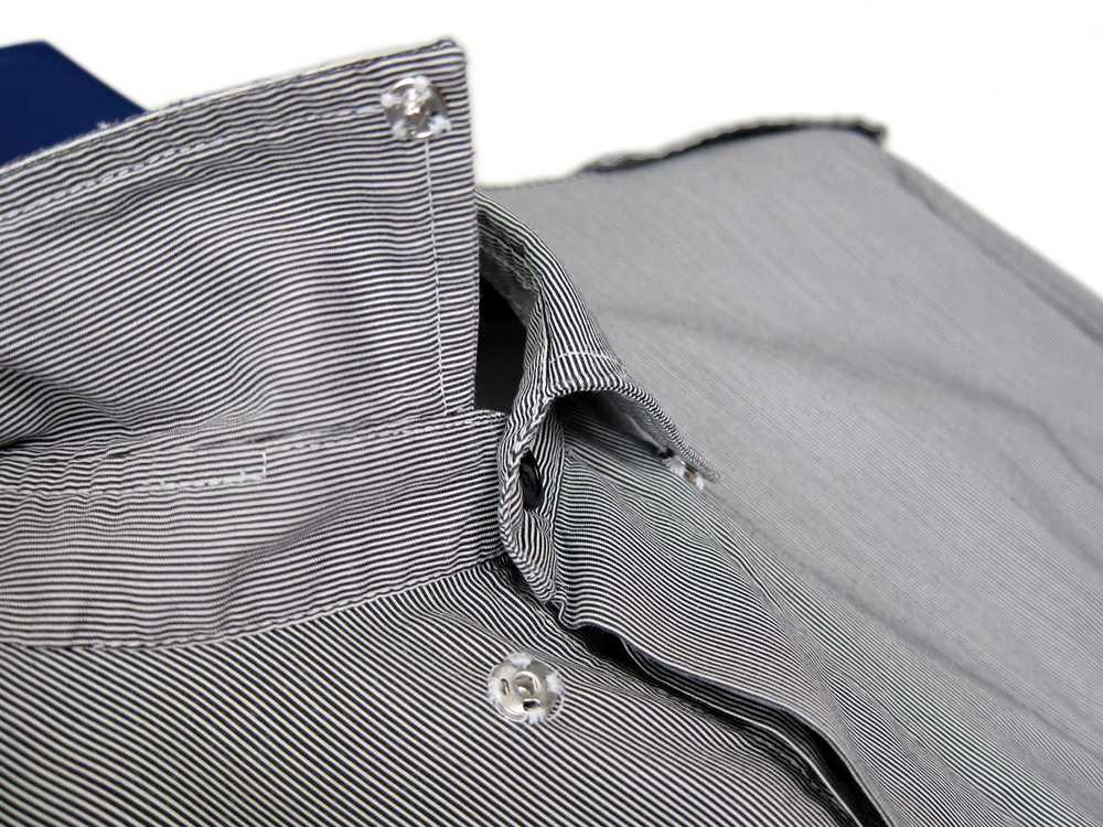 Balmain AW12 Black & Gray Striped Military Shirt … - image 4