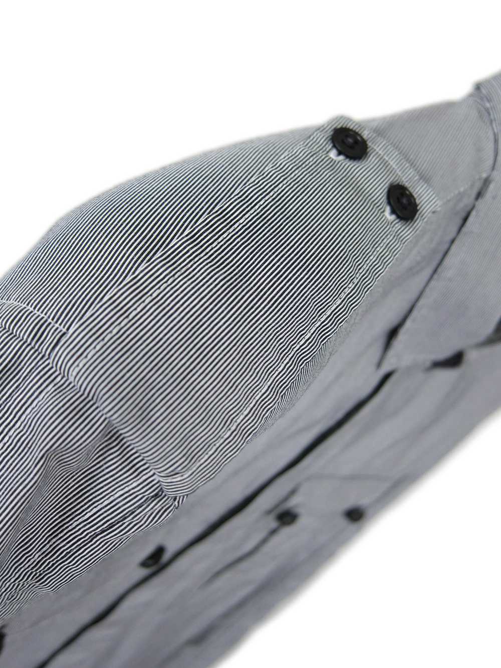 Balmain AW12 Black & Gray Striped Military Shirt … - image 7