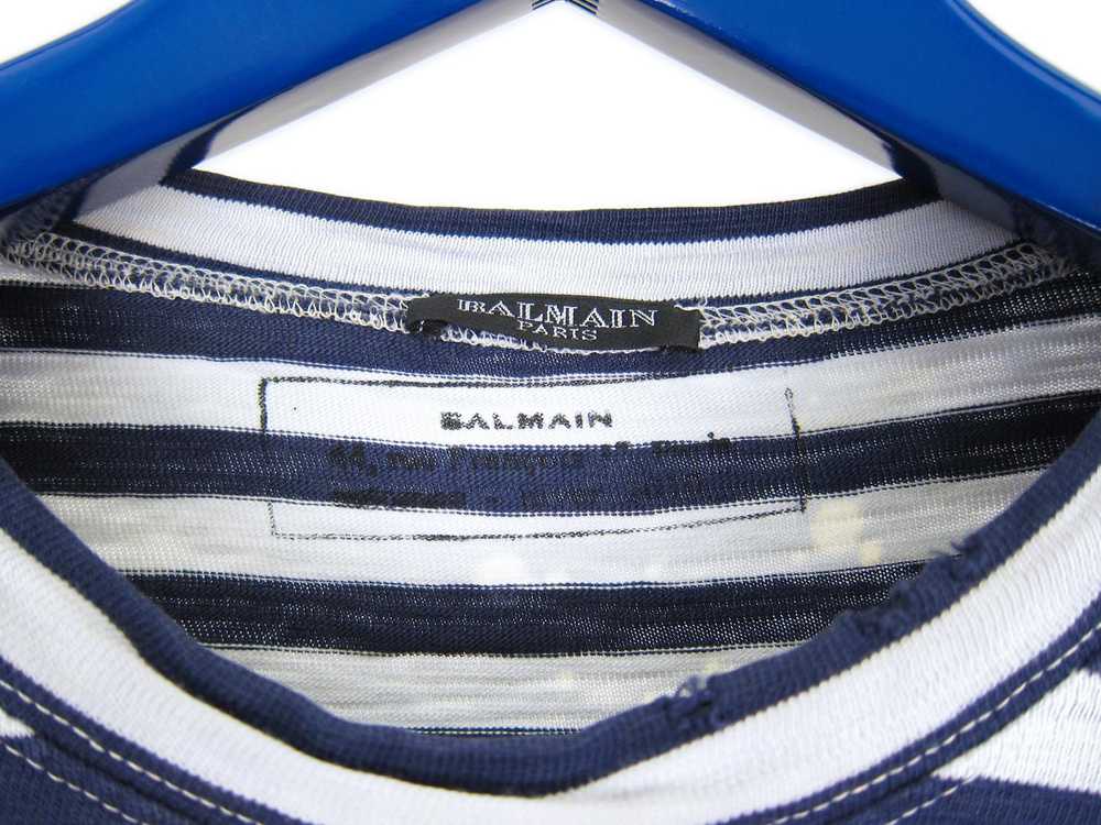 Balmain AW10 Striped Long Sleeve Breton Shirt sz.… - image 3