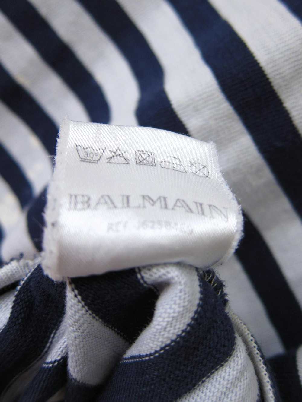Balmain AW10 Striped Long Sleeve Breton Shirt sz.… - image 8