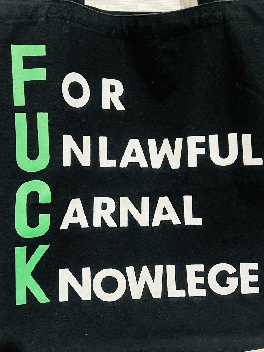 Undercover 🔥 F.U.C.K Tote Bag FOR UNLAWFUL CARNA… - image 3