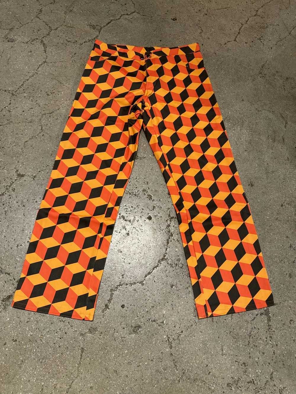 Custom Custom Made 70s Geometric patterned Pants - image 2