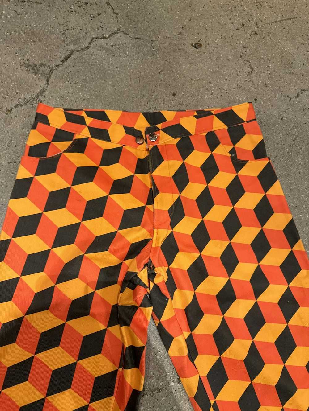 Custom Custom Made 70s Geometric patterned Pants - image 3
