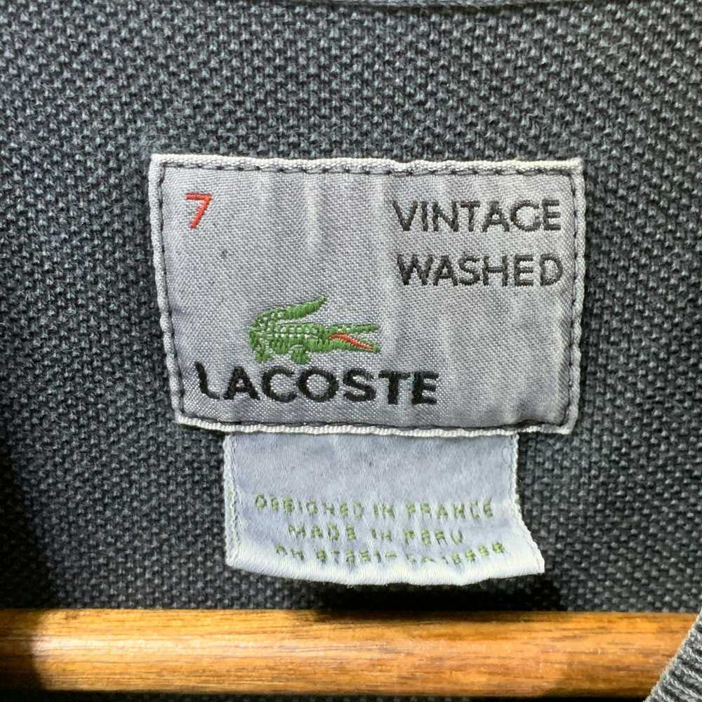 Lacoste Lacoste Men's Vintage Washed Black Cotton… - image 4