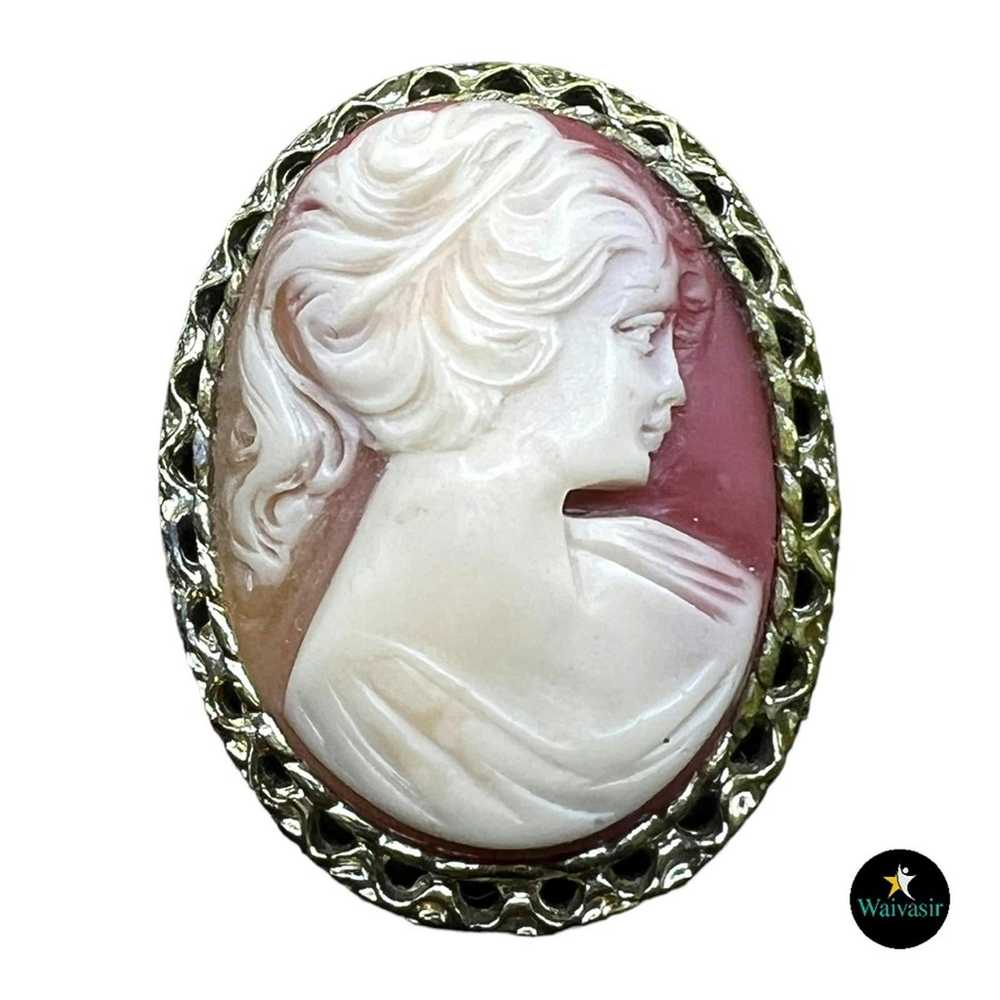 Other Vintage Cameo Victorian Style Brooch Pin - image 1