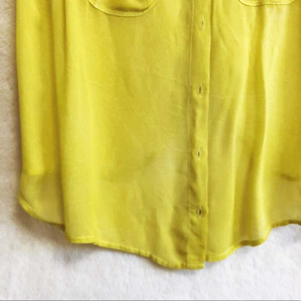 Free People WE THE FREE Yellow Button-Up Short Sl… - image 5