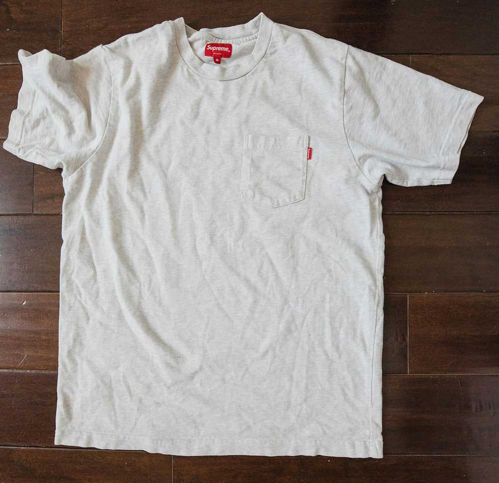 Supreme Blank White Pocket Tee - image 1